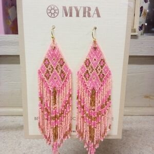 NWT Myra Bag Co Beaded Earrings